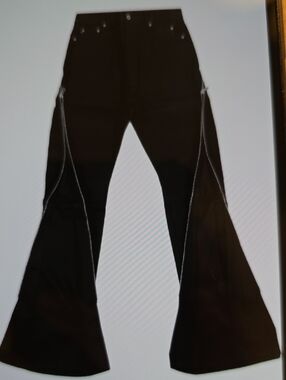 Rick Owens Black Bootcut Jeans with Panelled Flares